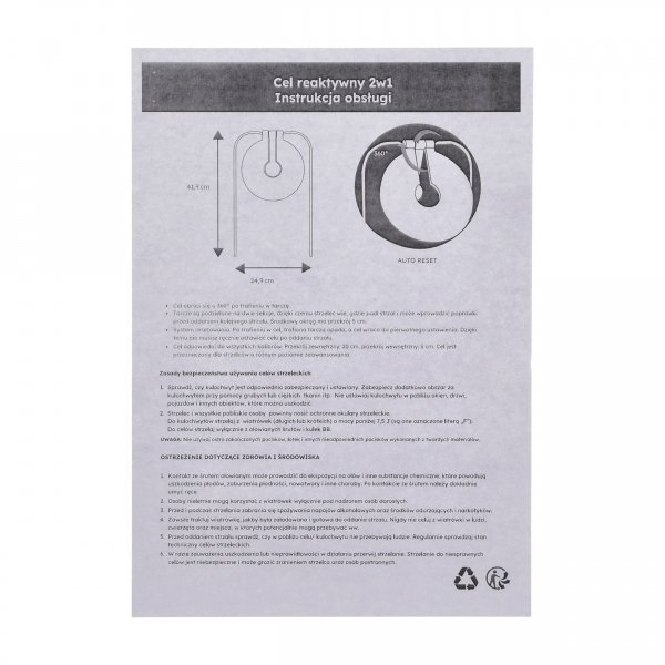 Cel wiatrówkowy RazorGun TPU niebieski