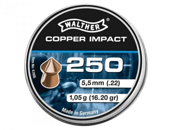 Śrut diabolo Walther Cooper Impact 5,5 mm 250 szt.