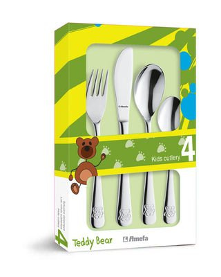 Amefa TEDDY BEAR Komplet sztućców dziecięcych 4 cz.