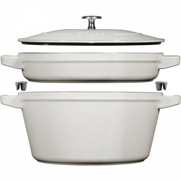 Zestaw 2 Naczyń + Pokrywka 24 Cm Truflowy Staub
