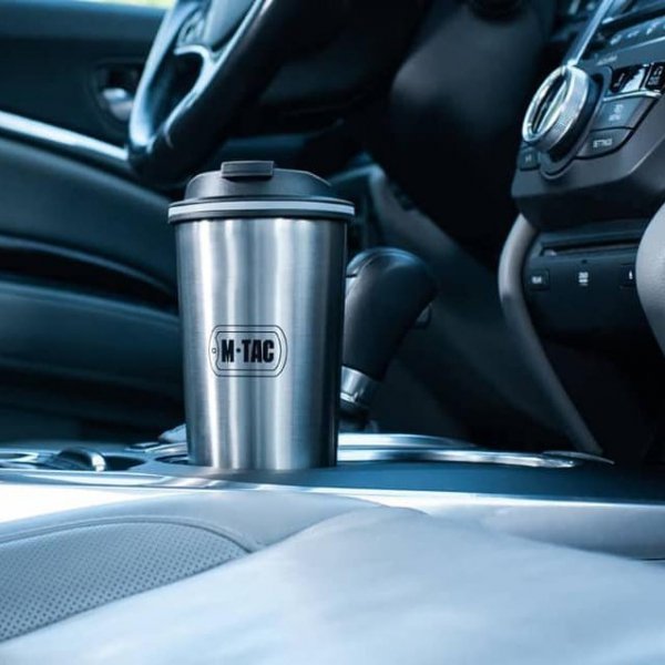 Kubek Termiczny M-Tac z zaworem 450 ml stal nierdzewna