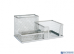 Przybornik na biurko DOTTS siatka srebrny 205x103x98mm
