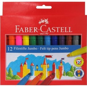 Flamastry ZAMEK JUMBO 12kol. FC554312 opak.kartonowe FABER-CASTELL