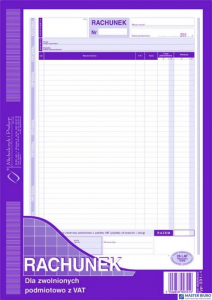 231-1 Rachunek A4 dla zw.z VAT MICHALCZYK I PROKOP