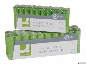 Baterie super-alkaliczne Q-CONNECT AAA, LR03, 1,5V, 20szt. KF10849