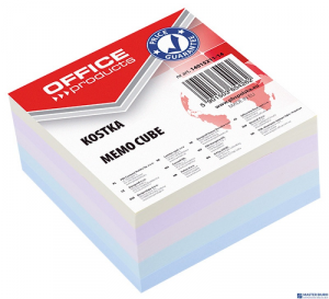 Kostka  klejona, 85x85x40mm, mix kolorów, typu OFFICE PRODUCTS 14053311-99
