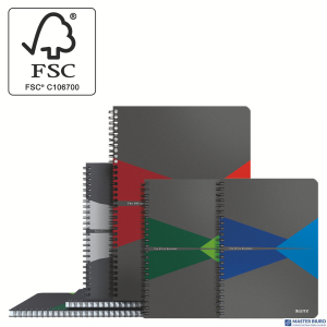 Kołonotatnik Office PP A5, w kratkę, czerwony 44981025