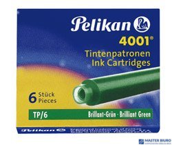 Naboje do piór krótkie ciemnozielone 400142563 PELIKAN