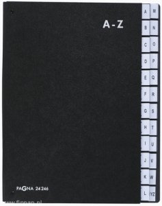 Teczka-skorowidz do podpisu, okł. tw., 1 - 24 , A-Z, czarny P2424604 DURABLE