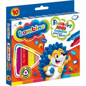 Flamastry BAMBINO trójkątne Jumbo - 10 kol. 5907 ST.MAJEWSKI