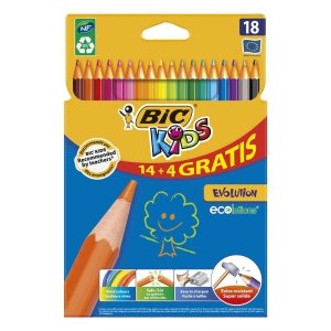 Kredki ołówkowe BIC Kids Eco Evolution Stripes 24kol., 950525