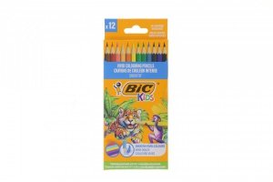 BIC Kids Smooth ECO Kredki drewniane Pudełko 12szt, 525786