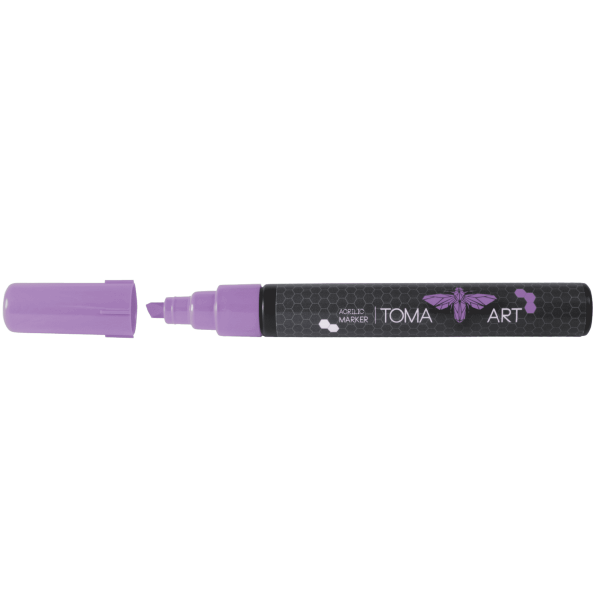 Marker akrylowy, fibrowa końcówka ścięta 2-5mm,  fioletowy TO-400 Toma