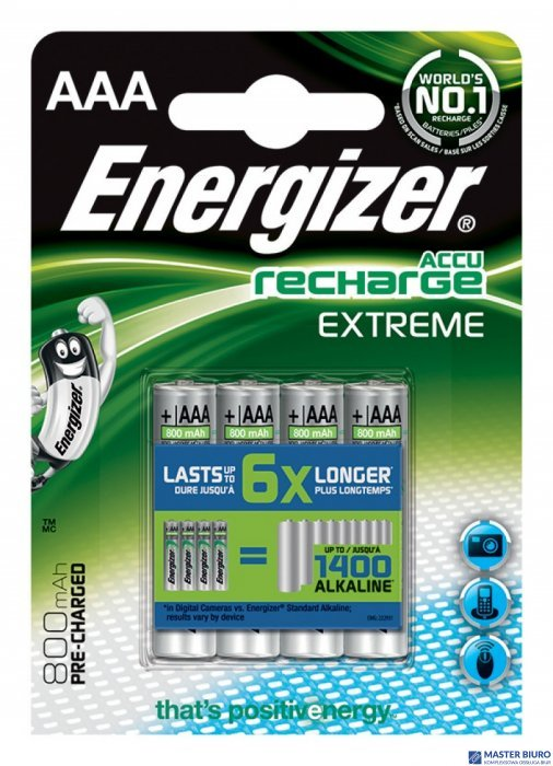 Bateria akumulatorek ENERGIZER HR3 AAA (4szt) 800mAh