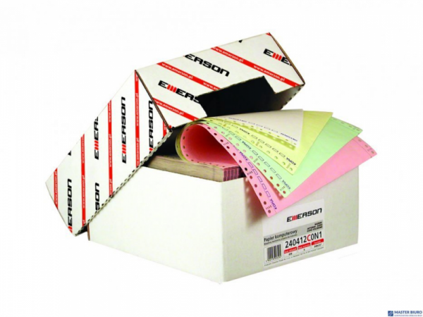 Papier komputerowy/składanka  240x12&quot;x3, Z/O/P, 600skł. 240312C0N0red  EMERSON