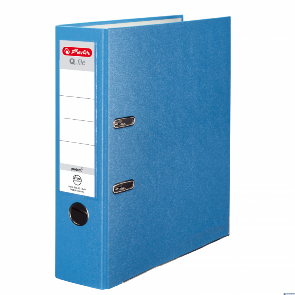 Segregator Q.FILE A4, 8 cm, PP j.niebieski 300023548 HERLITZ