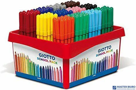 Pisak FLAMASTRY GIOTTO mix kol. (108 szt.) kubek TURBO MAXI 524000 zestaw szkolny