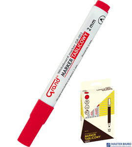 Marker tablicowy GR-003 okrągła końcówka czerwony GRAND 160-1309