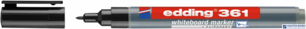 Marker EDDING 1mm do tablic okrągła końcówka czarny 361/001/C suchościeralny