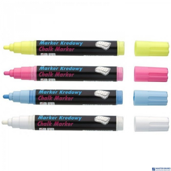 Marker kredowy, końcówka okrągła 4,5mm, 8g tuszu czerwony TO-292 Toma