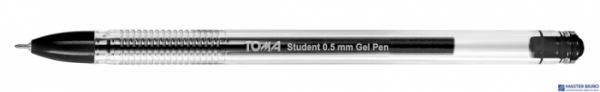 Długopis żelowy STUDENT, końcówka fine 0,5mm, czarny TO-071 Toma (X)