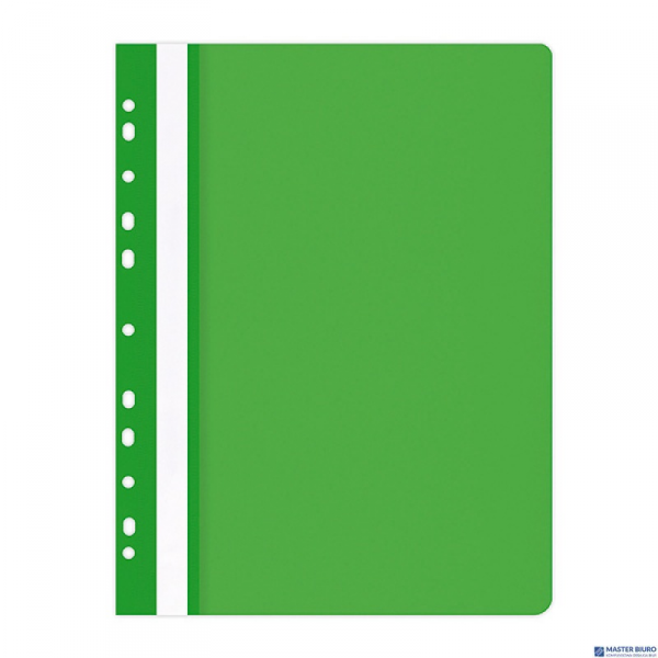 Skoroszyt , PP, A4, miękki, 100/170mikr., wpinany, zielony, typu OFFICE PRODUCTS 21104121-02