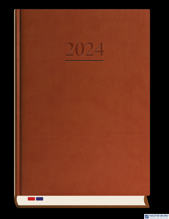 Terminarz Stacjonarny A4 2024 - ciemno brązowy Michalczyk i Prokop T-229V-S2