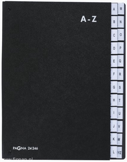 Teczka-skorowidz do podpisu, okł. tw., 1 - 24 , A-Z, czarny P2424604 DURABLE