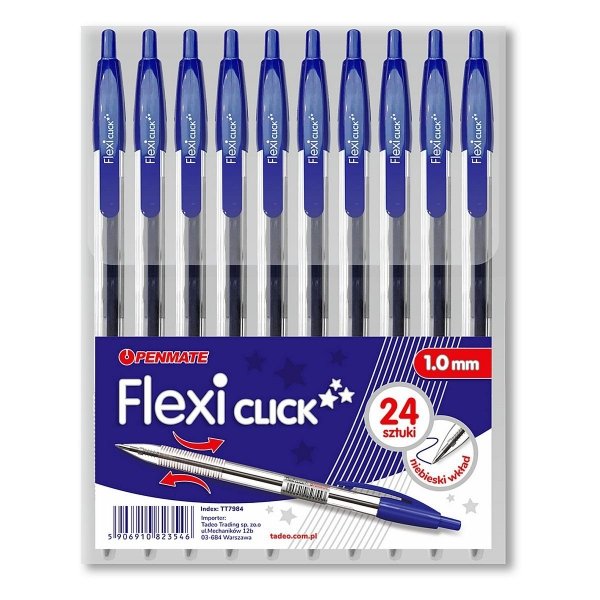 Długopis FLEXI CLICK niebieski TT7984
