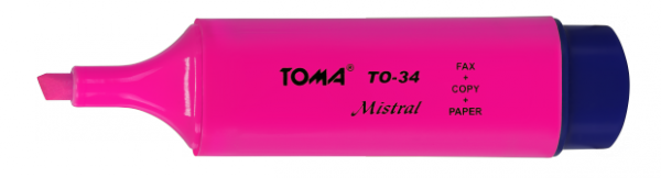 Zakreślacz MISTRAL, szeroka końcówka 1-5mm, różowy TO-334 Toma