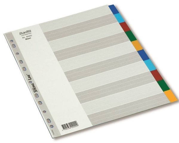 Przekładki OXFORD z kolorowego PP, A4 MAXI, 10 kart 100209051