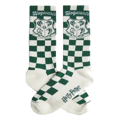 Skarpety bawełniane Jimmy Lion HARRY POTER HOGWARTS zielono-biały