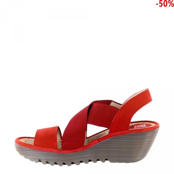 Sandały Fly London YAJI 888 Lipstick Red Cupido P500888005