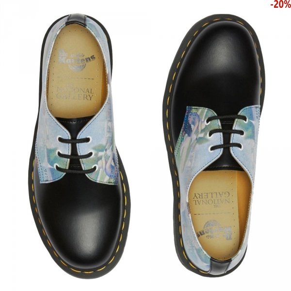 Półbuty Dr. Martens x The National Gallery 1461 BATHERS Black Smooth + Backhand 27931001