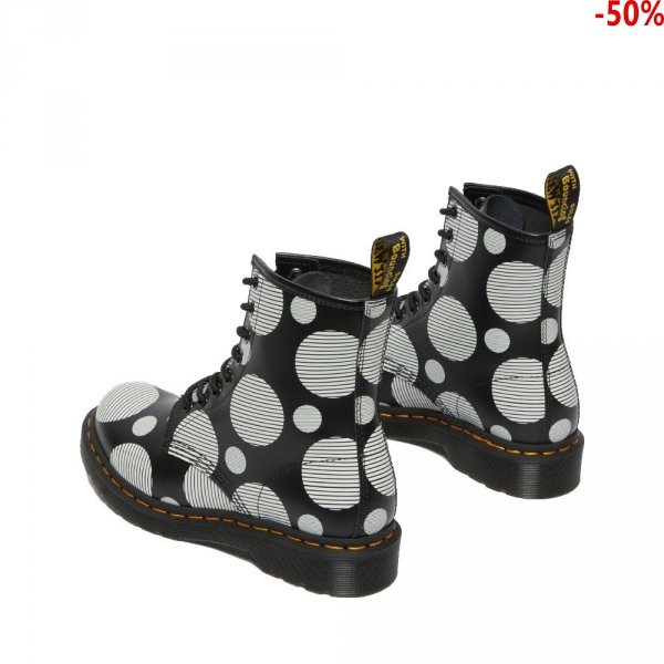 Buty Dr. Martens 1460 POLKA DOT Black Smooth 26876009