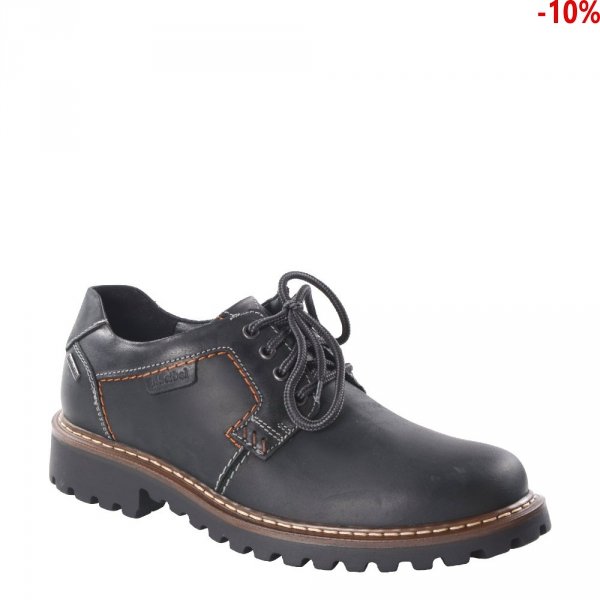 Półbuty Josef Seibel CHANCE 08 Crazy Horse Kombi Schwarz 21506JE86600 TopDryTEX