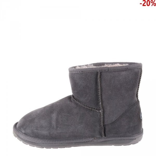 Buty Emu AUSTRALIA WALLABY MINI TEENS Charcoal Anthracite T10103 Ocieplane