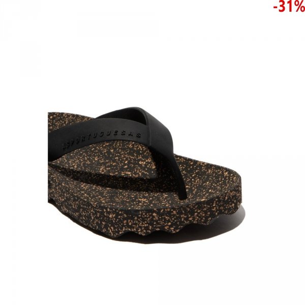 Klapki Asportuguesas FEEL Black P018078001