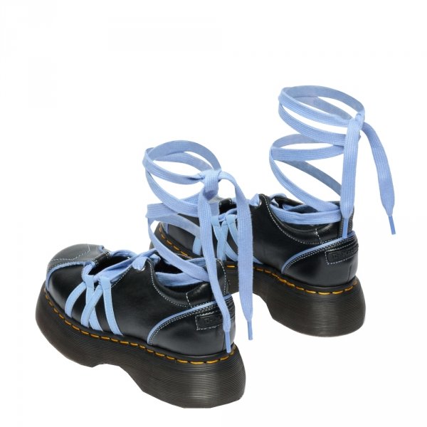 Półbuty Dr. Martens BUZZ BALLERINA LACE UP Black Milled Gloss 42842001