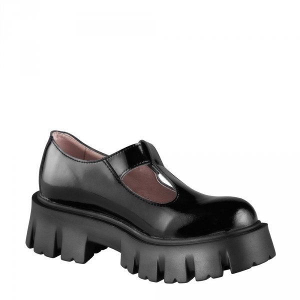 Półbuty Altercore JANE Black Patent VEGAN