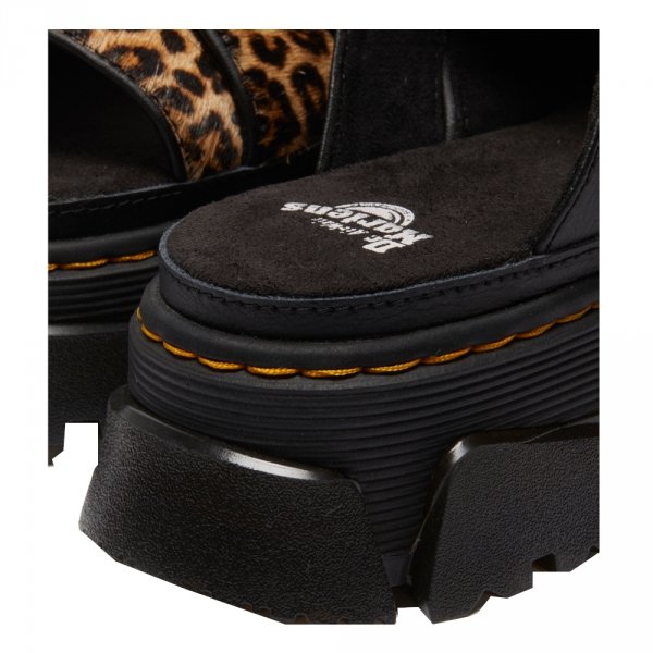 Sandały Dr. Martens MATTISON SLIDE Light Tan Mini Leopard Spot Hair On 41110200