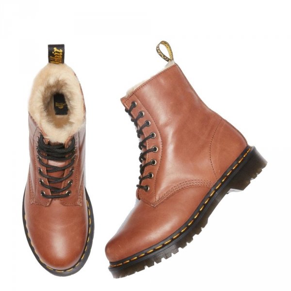 Buty Dr. Martens 1460 SERENA Tan Farrier 27782225 Ocieplane