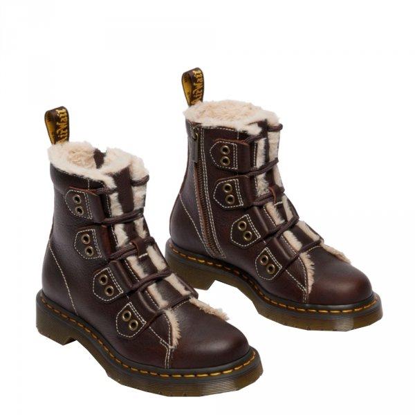 Buty Dr. Martens 1460 LTT FL 4 Tie Boot Dark Brown Grizzly 41417200