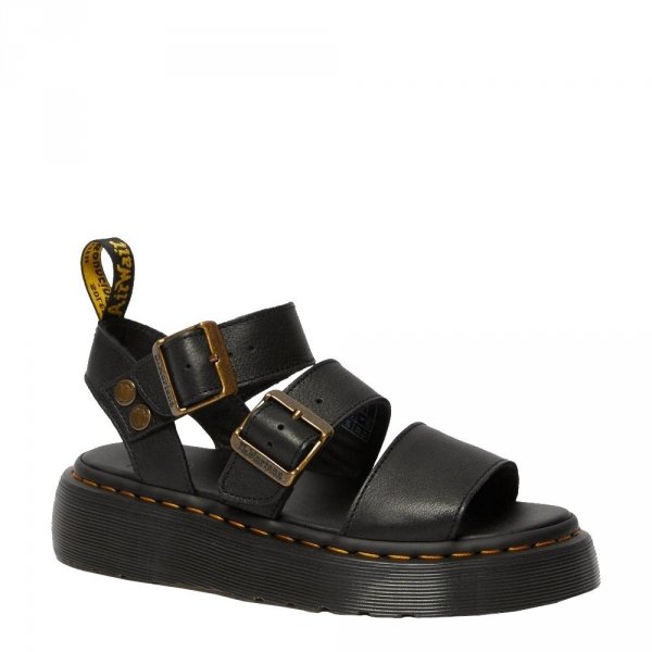 Sandały Dr. Martens GRYPHON QUAD PLATFORM Black Pisa 25720001