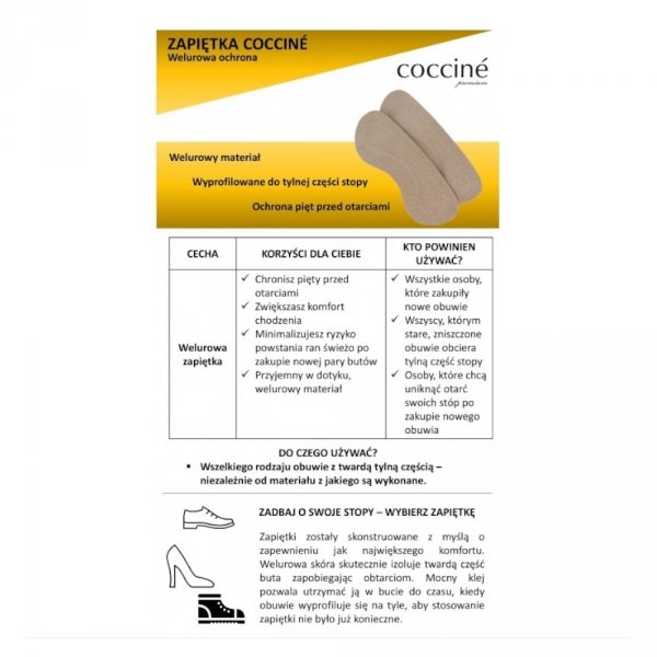 Zapiętki welurowe Coccine VELOUR HEEL PROTECTOR