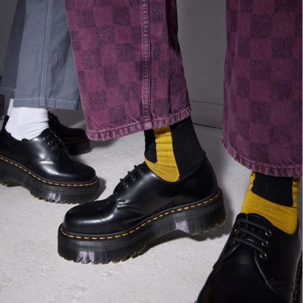 Skarpety Dr. Martens DOUBLE DOC SOCKS 3-PACK Black White Yellow  AD057002