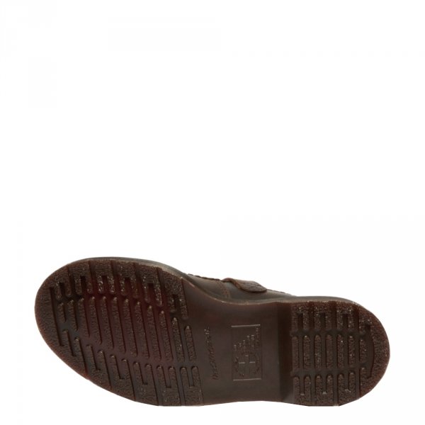 Półbuty Dr. Martens MARY JANE FLOWER Dark Brown Crazy Horse 42391200