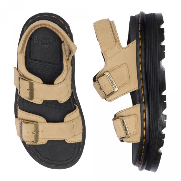 Sandały Dr. Martens ZEBZAG SANDAL Savannah Tan EH Suede 42689200