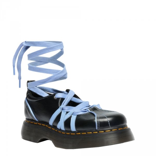 Półbuty Dr. Martens BUZZ BALLERINA LACE UP Black Milled Gloss 42842001