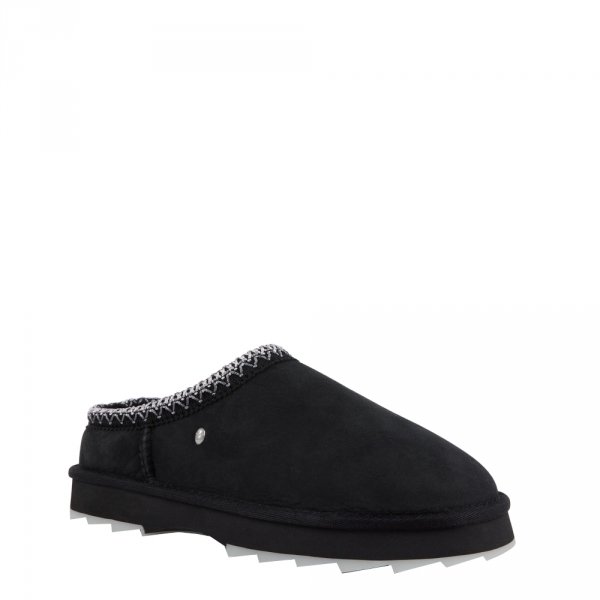 Buty śniegowce Emu AUSTRALIA SHARKY SCUFF skórzane czarny W13179